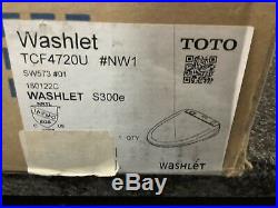 TOTO SW573-01 Washlet S300E Round Bidet Toilet Seat with ewater+, Cotton White