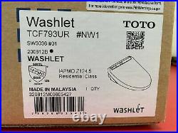 TOTO WASHLET Electric Bidet Seat for Elongated Toilet in Cotton White, SW3036#01