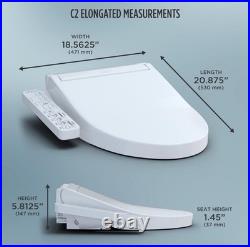 TOTO Washlet C2 Cotton White Elongated Electronic Bidet Toilet Seat SW3074T40#01