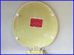 (TS-14) Vintage Yellow Pearl Telso Toilet Seat, Hwd & Lid Round Reg. Bowl