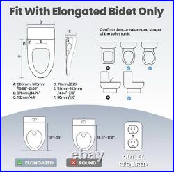 Tadashi Bidet Toilet Seat Elongated, Heated Toilet Seat, Instant Warm Water