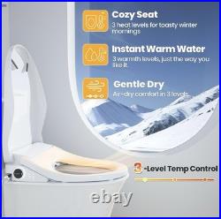 Tadashi Bidet Toilet Seat Elongated, Heated Toilet Seat, Instant Warm Water