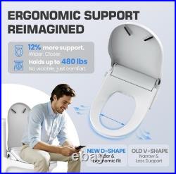 Tadashi Bidet Toilet Seat Elongated, Heated Toilet Seat, Instant Warm Water