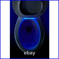 Toilet Seat Elongated LED Nightlight Slow Closed Front Lid Cashmere Hardware