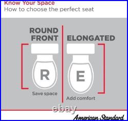 Toilet Seat Elongated Slow Close Bathroom Modern White 14.1 inch