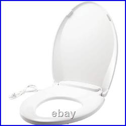 Toilet Seat Slow Close Heated Elongated Closed Front Plastic Grip Tight Bumpers