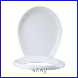 Toilet Seat Slow EZ Close No Slam Plastic Round White Set of 3