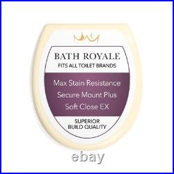 Toilet Seat Upgrade Round BR500-02 Heavy Duty Quiet Close, Durable, Stain-Res