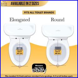 Toilet Seat Upgrade Round BR500-02 Heavy Duty Quiet Close, Durable, Stain-Res