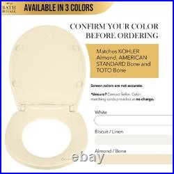 Toilet Seat Upgrade Round BR500-02 Heavy Duty Quiet Close, Durable, Stain-Res