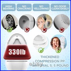 Toilet Seat with Toddler Toilet Seat Built In, Plastic, Elongated Slow Close wit