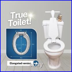Toilet Seat with Urinal Attachment (Elongated) Solution for Urine Splatter