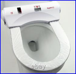 Toilet seat with automatic cover change. Perfect for Public Restrooms