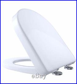Toto SS117#01 Plastic D-Shape Slow Close Toilet Seat, Cotton White