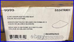 Toto SS247R#01 Slim D-Shape Closed-Front Soft Close Toilet Seat