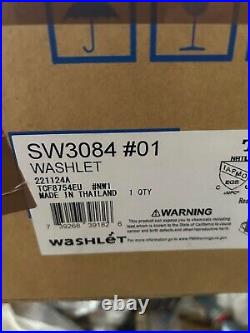 Toto SW3084 #01 Washlet C5 Elongated Bidet Seat White W. Remote Control Open Box