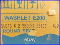 Toto SW843#12 TOTO Washlet E200 Bedit Round Front Toilet Seat Sedona Beige