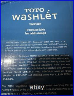 Toto T1SW3014#01 Washlet Elongated Bidet Toilet Seat Open Box Toto T1SW3014#01 Washlet Elongated Bidet Toilet Seat Open Box
