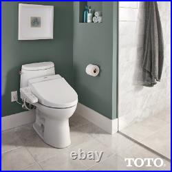 Toto Washlet C100 Electronic Bidet Toilet Seat With Premist, Round, Cotton