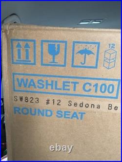 Toto Washlet C100 SW823 #12 Sedona Beige Bidet Toilet Seat Round Front