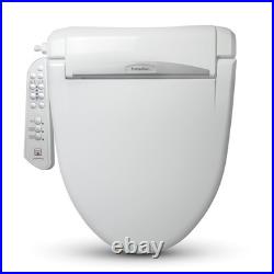 Tranquillus Essential Round Bidet Water and Air Adjustable Toilet Seat, Ele