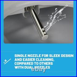 Tranquillus Essential Round Bidet Water and Air Adjustable Toilet Seat, Ele