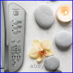 Tranquillus Essential Round Bidet Water and Air Adjustable Toilet Seat, Ele