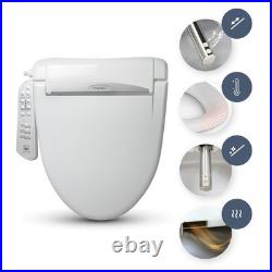Tranquillus Essential Round Bidet Water and Air Adjustable Toilet Seat, Ele