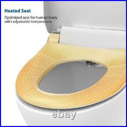 VOVO Electric Bidet Seat Round Toilet Remote Control LED Nightlight Plastic