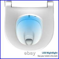 VOVO Electric Bidet Seat Round Toilet Remote Control LED Nightlight Plastic