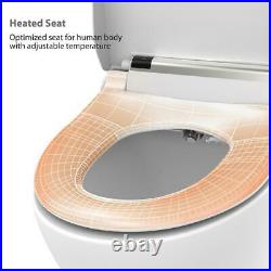 VOVO Electric Smart Bidet Seat Round Toilet Remote Control Nightlight White