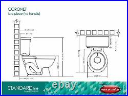 Venceramica Two-Piece Round Toilet 1.6 GPF Seat Included White