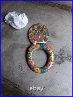 Vintage Novelty Toilet Seat With Complete Zodiac Representation