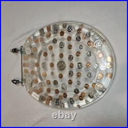 Vintage Toilet Seat Acrylic Lucite 90% Silver Dollar Haves & More, 110 Coins