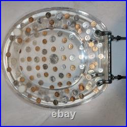 Vintage Toilet Seat Acrylic Lucite 90% Silver Dollar Haves & More, 110 Coins