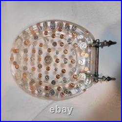 Vintage Toilet Seat Acrylic Lucite 90% Silver Dollar Haves & More, 110 Coins