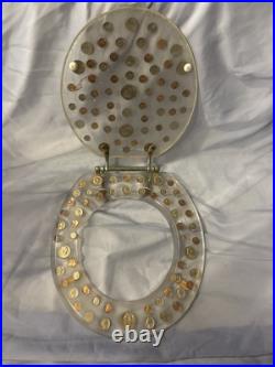 Vintage Toilet Seat Acrylic Lucite Silver Dollar Haves & More, 110 Coins Vintage Toilet Seat Acrylic Lucite Silver Dollar Haves & More, 110 Coins