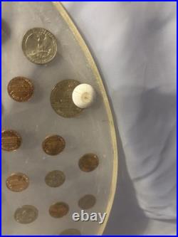 Vintage Toilet Seat Acrylic Lucite Silver Dollar Haves & More, 110 Coins Vintage Toilet Seat Acrylic Lucite Silver Dollar Haves & More, 110 Coins