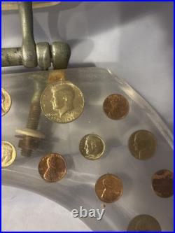 Vintage Toilet Seat Acrylic Lucite Silver Dollar Haves & More, 110 Coins Vintage Toilet Seat Acrylic Lucite Silver Dollar Haves & More, 110 Coins