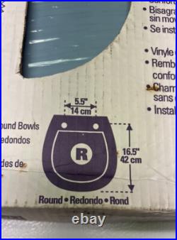 Vintage Westport Toilet Seat Sky Blue Padded Round Cushioned Made USA New In Box