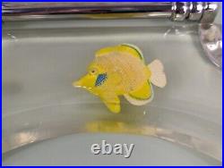 Vtg Clear Acrylic Lucite Fish Sea Shells Bathroom Toilet Seat MCM Ocean Unused