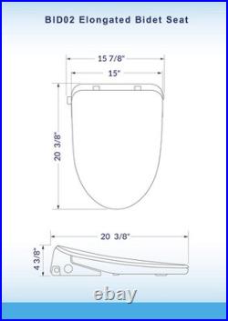 WOODBRIDGE BID-02 Smart Toilet Seat, White WOODBRIDGE BID-02 Smart Toilet Seat, White