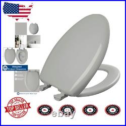 Whisper Close Elongated Toilet Seat Ice Grey Plastic with Easy Clean System Whisper Close Elongated Toilet Seat Ice Grey Plastic with Easy Clean System