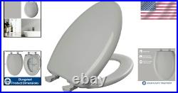 Whisper Close Elongated Toilet Seat Ice Grey Plastic with Easy Clean System Whisper Close Elongated Toilet Seat Ice Grey Plastic with Easy Clean System
