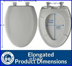 Whisper Close Elongated Toilet Seat Ice Grey Plastic with Easy Clean System Whisper Close Elongated Toilet Seat Ice Grey Plastic with Easy Clean System