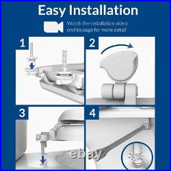 Whisper Close Elongated Toilet Seat Ice Grey Plastic with Easy Clean System Whisper Close Elongated Toilet Seat Ice Grey Plastic with Easy Clean System