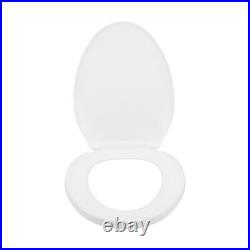 White Elongated Bathroom Toilet Seat Slow EZ Close Durable Plastic Pack of 3