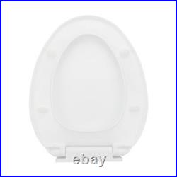 White Elongated Bathroom Toilet Seat Slow EZ Close Durable Plastic Pack of 3