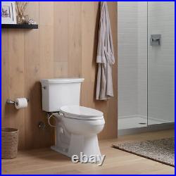 White Elongated Bidet Toilet Seat Quiet Close Heated Water Self Rinsing Wand