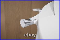 White Elongated Bidet Toilet Seat Quiet Close Heated Water Self Rinsing Wand